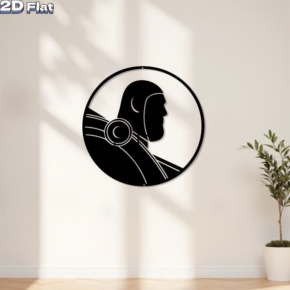 Tech Office Wall - 1 adet Modern Robot Alüminyum Levha