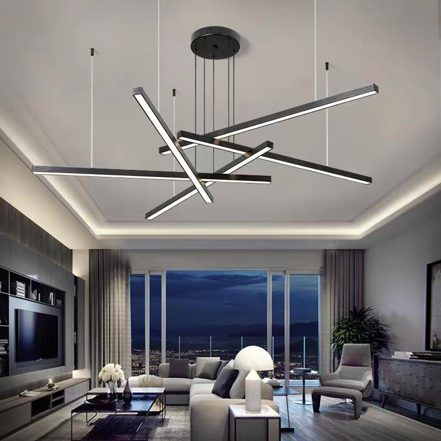 Office Technician - Modern Minimalist LED Kolye Işık Altın/Siyah