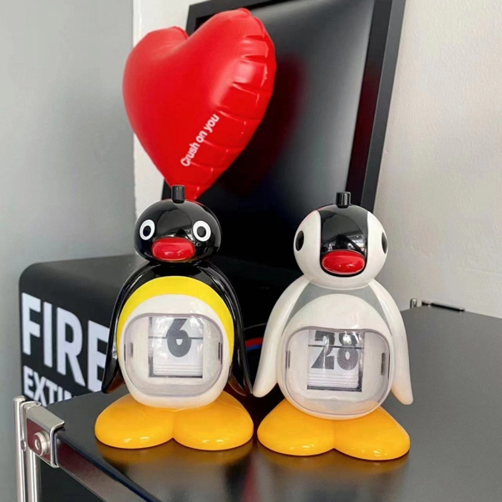 Office Tech Gadgets - Penguen Masaüstü Süsler Takvim Basarak Sürekli