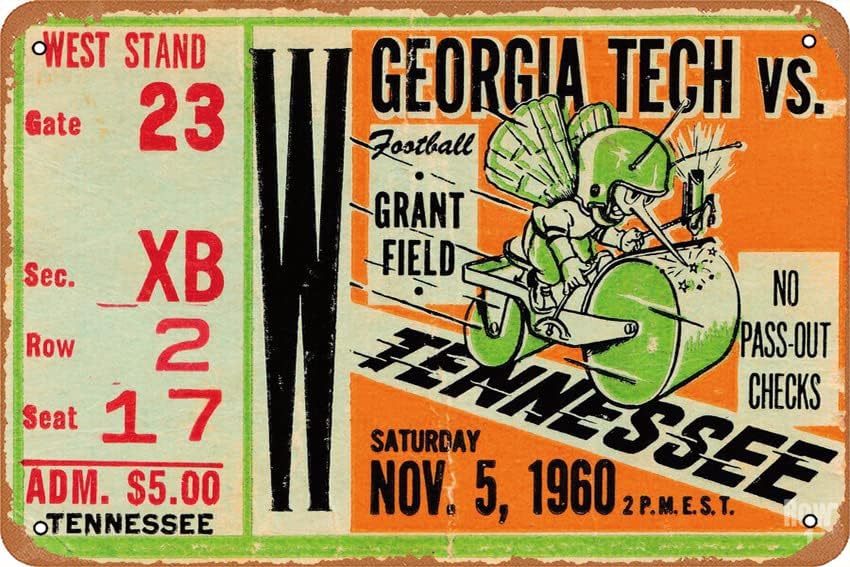 Tech Office Wall - 1960 GEORGIA TECH VS. TENNESSEE posteri