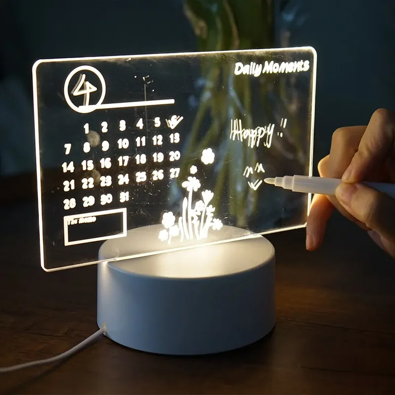 Office Tech Gadgets - Yeniden Yazılabilir Akrilik Mesaj Panosu |
