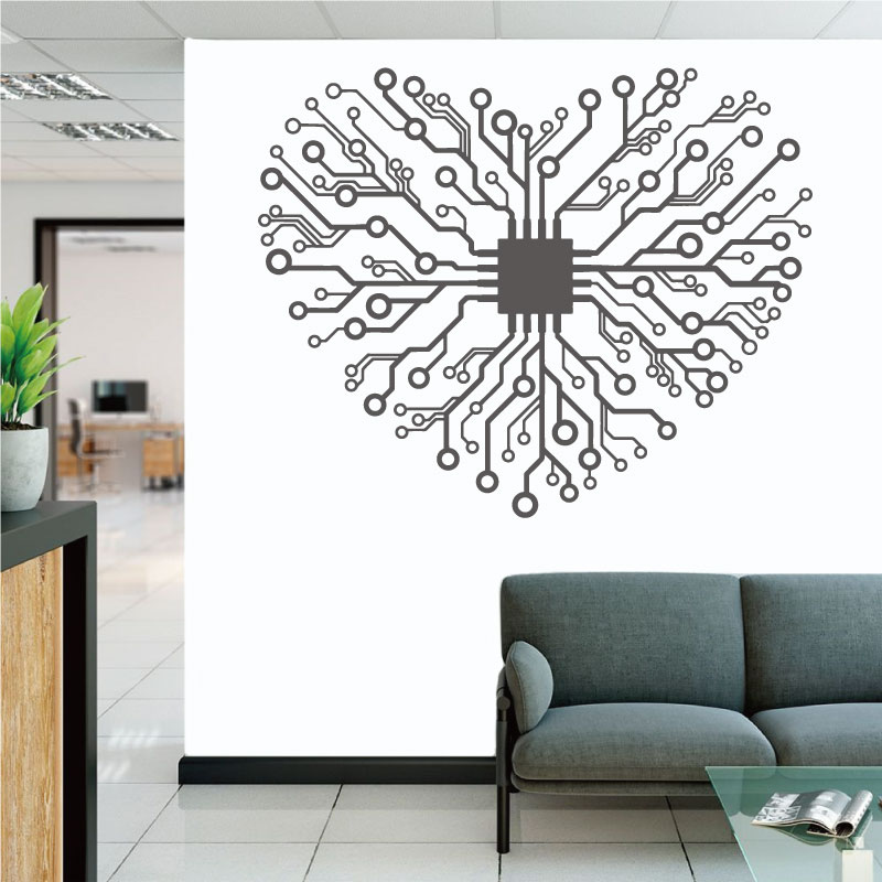 Tech Office Wall - Aşk Çip Teknik Şirket Ofis Vinil