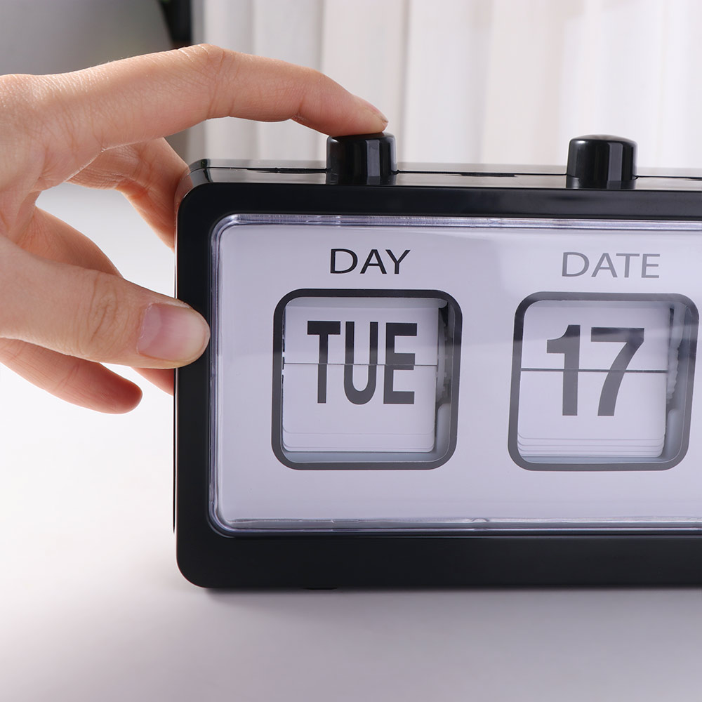 Office Tech Gadgets - Elektronik Manuel Sayfa Çevirme Takvimli Saat