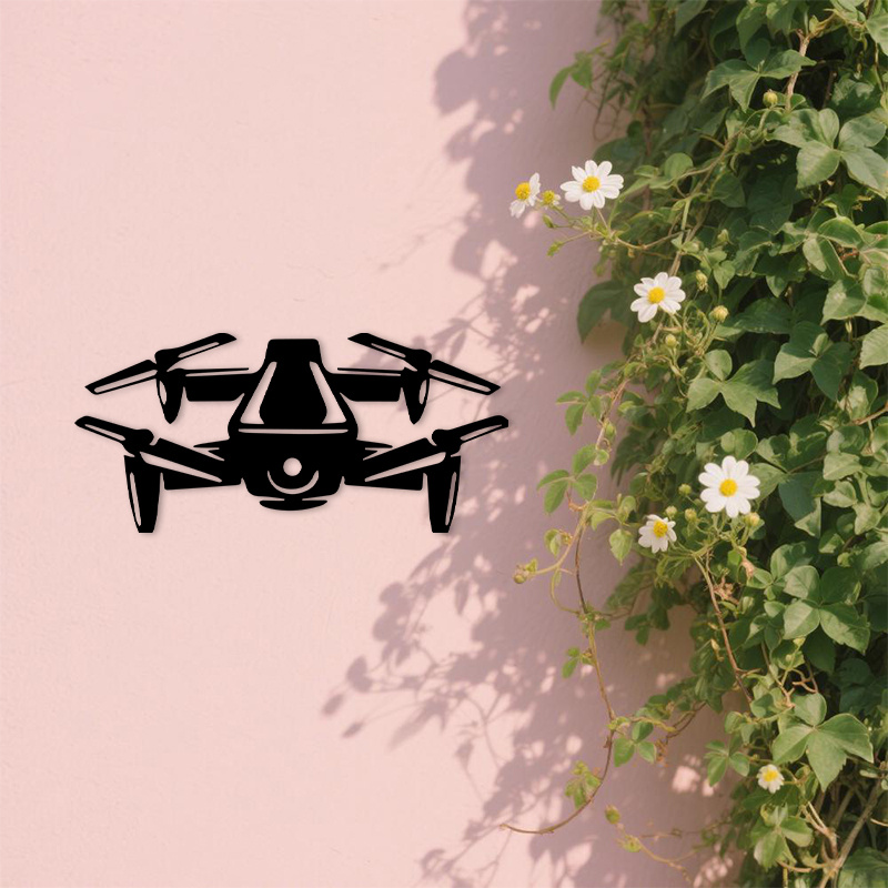 Tech Office Wall - 2D Düz Drone Silüeti Metal Duvar