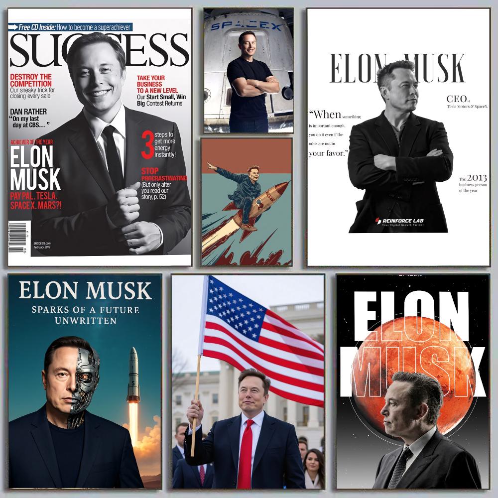 Tech Office Wall - Elon Musk Dogefather Teknoloji Uzmanı SpaceX