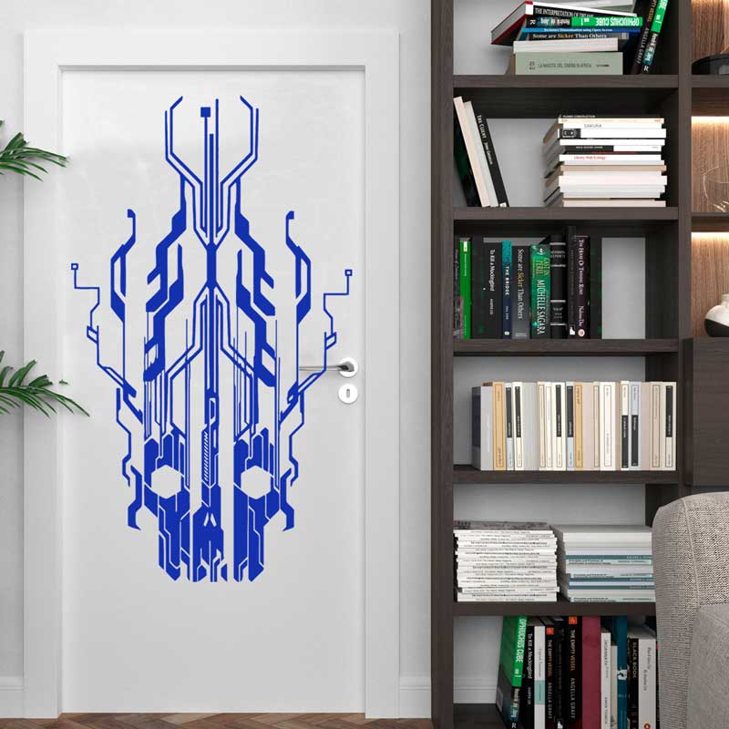 Çip devre teknoloji kafatası v - Tech Office Wall incelemesi ve fiyatı